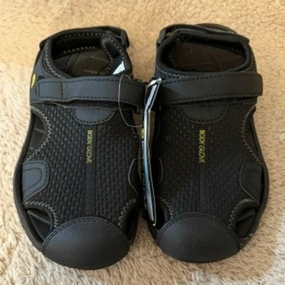 Body Glove Kids River Sandal‎ Black Yellow Youth Size 3Y Shoes Waterproof New